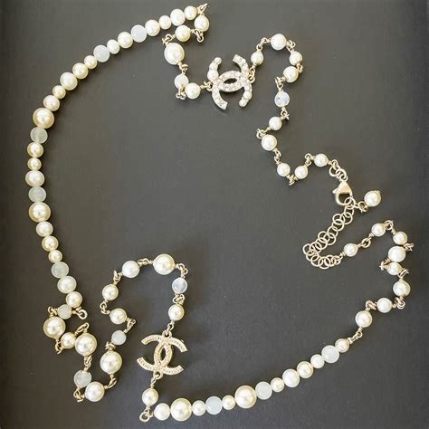 chanel necklace cc black|cost of chanel pearl necklace.